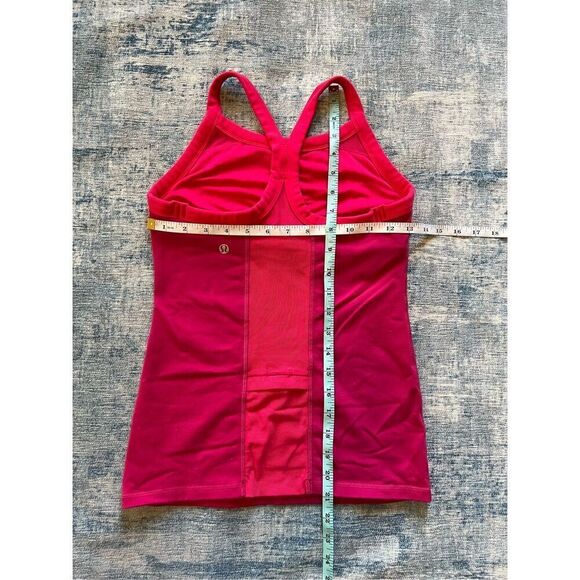 Lululemon Ujjayi Y II Athletic Tank Top in Raspberry Size 4 - Picture 5 of 7
